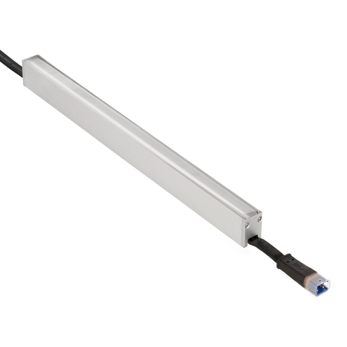 American Lighting 1 Foot 3000K Low-Voltage Wall Washer Rigid Linear LED 8W [2] Stainless Mounting Brackets And End Cap 30 Degree Beam (REIN-30K-30-1FT)