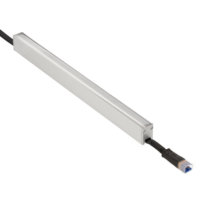 American Lighting 1 Foot RGBW Low-Voltage Wall Washer Rigid Linear LED 5W Color Changing [2] Stainless Mounting Brackets/End Cap 30 Degree Beam (REIN-RGBW-30-1FT)