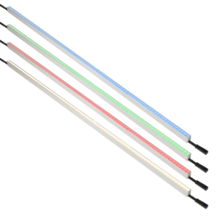 American Lighting 4 Foot RGBW Low-Voltage Wall Washer Rigid Linear LED 20W Color Changing [4] Stainless Mounting Brackets/End Cap 30 Degree Beam (REIN-RGBW-30-4FT)