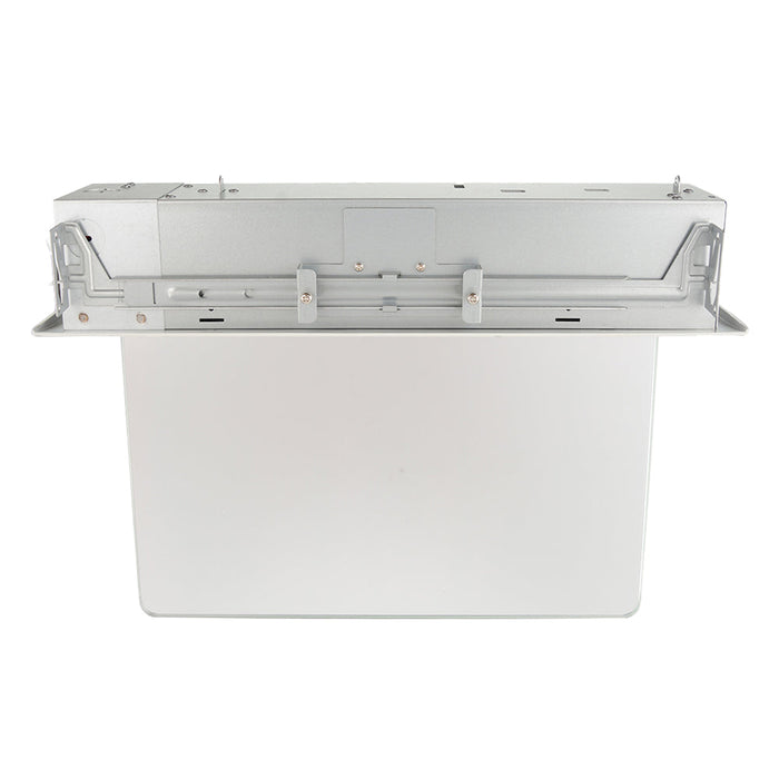 Standard-BL Recessed Edge-Lit LED Exit Single Face Green Letters Mirror Panel White Trim Plate Battery Backup (RELZXTE1GMWEM)