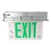 Standard-BL Recessed Edge-Lit LED Exit Double Face Green Letters Mirror Panel White Trim Plate Battery Backup (RELZXTE2GMWEM)