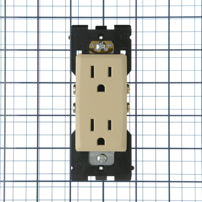 Leviton Renu 15A 125V Tamper-Resistant Receptacle Whispering Wheat (RER15-WG)