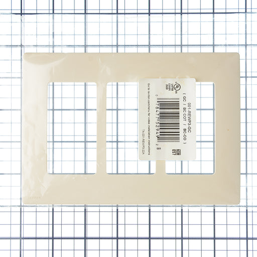 Leviton Renu 3-Gang Wall Plate Gold Coast White (REWP3-GC)