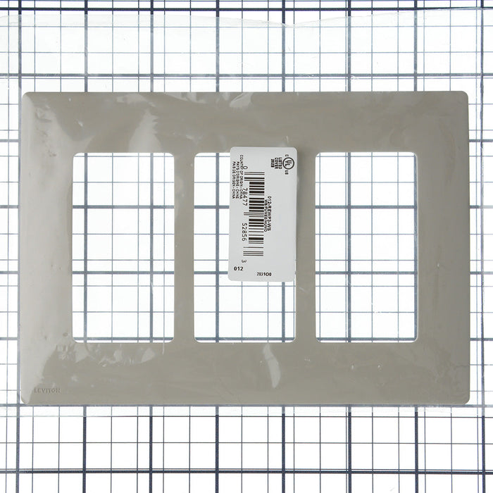 Leviton Renu 3-Gang Wall Plate Wood Smoke (REWP3-WS)