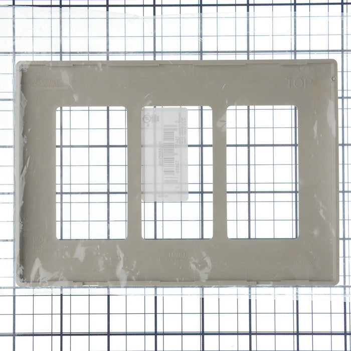 Leviton Renu 3-Gang Wall Plate Wood Smoke (REWP3-WS)