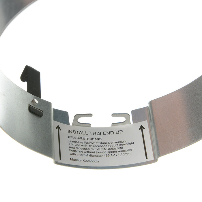 RAB Retrofit Accessory Metal Round 5-6 Inch Band With Friction Clips (RFLED-RETROBAND)