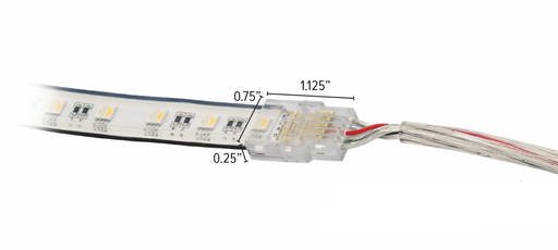 GM Lighting LTR-S Spec Series RGBW Wet Location Tape Accessory--60 Inch Tape To Power Connector (RGBW-WP-TPC60)