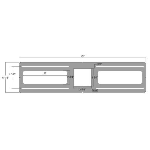 Lotus LED Lights 3 5/8 Inch Square Hole Flat 26 Inch Rough-In Plate For L3G-SST And L3G-SSW (RIP-S-358)