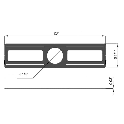 Lotus LED Lights 4 1/4 Inch Hole 26 Inch Flat Plate For 4 Inch Models Made In Canada (RIP414)