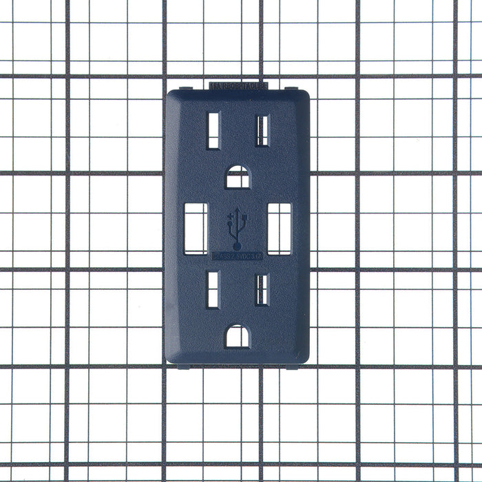 Leviton Renu Color Changing Kit For 15A USB AA Outlet Rich Navy (RKAA1-RN)