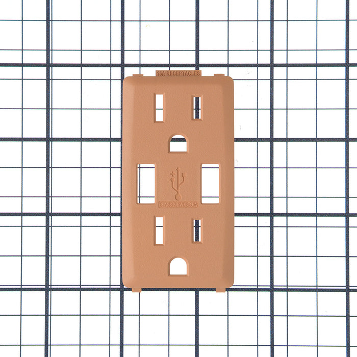 Leviton Renu Color Changing Kit For 15A USB AA Outlet Toasted Coconut (RKAA1-TC)