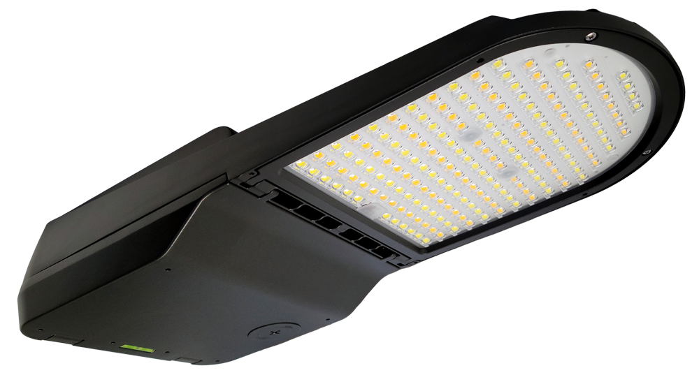 Litetronics LED Roadway Luminaire Wattage/CCT Selectable 75W/120W/150W 3000K/4000K/5000K Type III 120-480V NEMA 7-Pin Receptacle Black (RL150B3)