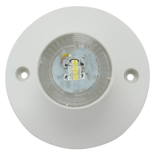 Exitronix RL52 Series 2.25 Inch Round Remote Lamp 3.6VDC [1] 1W LED Lamp Narrow Distribution White Finish Indoor Damp Rated (RL52-WH-LO)