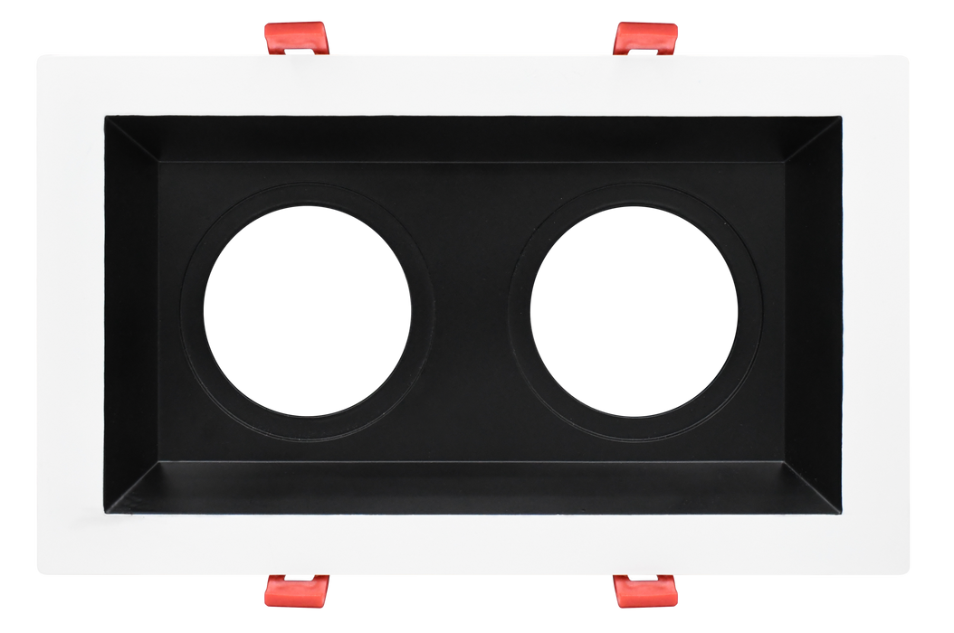 GM Lighting MiniTask Downlight Accessory--Regressed Multi-Plate 2 Fixture Black For MTRA2 (RMP-2-B)