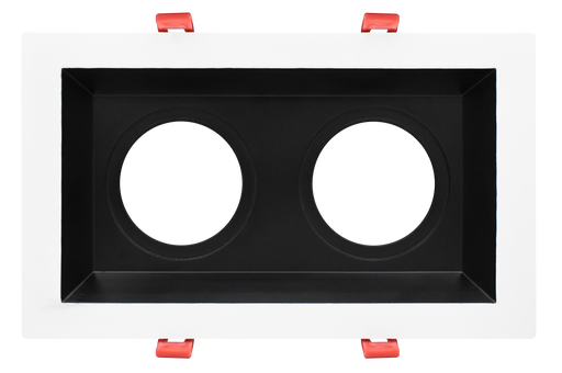 GM Lighting MiniTask Downlight Accessory--Regressed Multi-Plate 2 Fixture Black For MTRA2 (RMP-2-B)