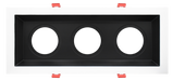 GM Lighting MiniTask Downlight Accessory--Regressed Multi-Plate 3 Fixture Black For MTRA2 (RMP-3-B)