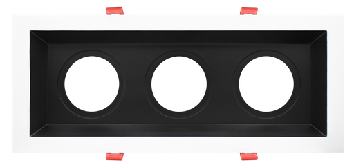 GM Lighting MiniTask Downlight Accessory--Regressed Multi-Plate 3 Fixture Black For MTRA2 (RMP-3-B)