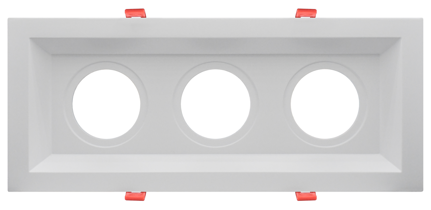 GM Lighting MiniTask Downlight Accessory--Regressed Multi-Plate 3 Fixture White For MTRA2 (RMP-3-WH)