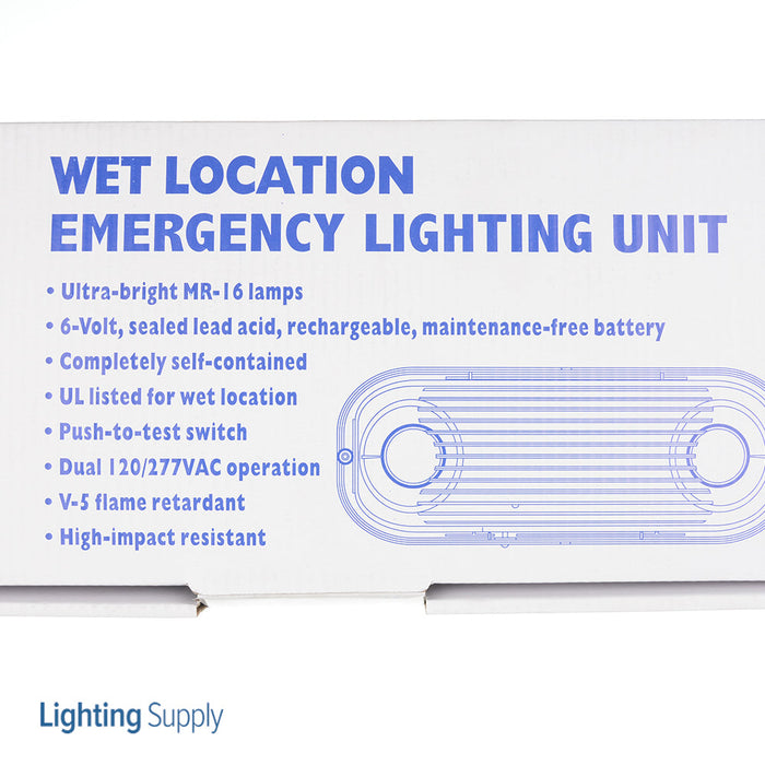Best Lighting Products Semi Recessed White MR16 Emergency Unit1 Weatherproof 20-277V LED MR16 Heads (RMR-16-WP-LED)