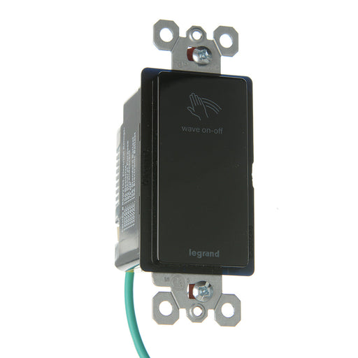 Pass and Seymour 15A 120V Radiant Wave Switch Chemical-Resistant Black (RSWV153)