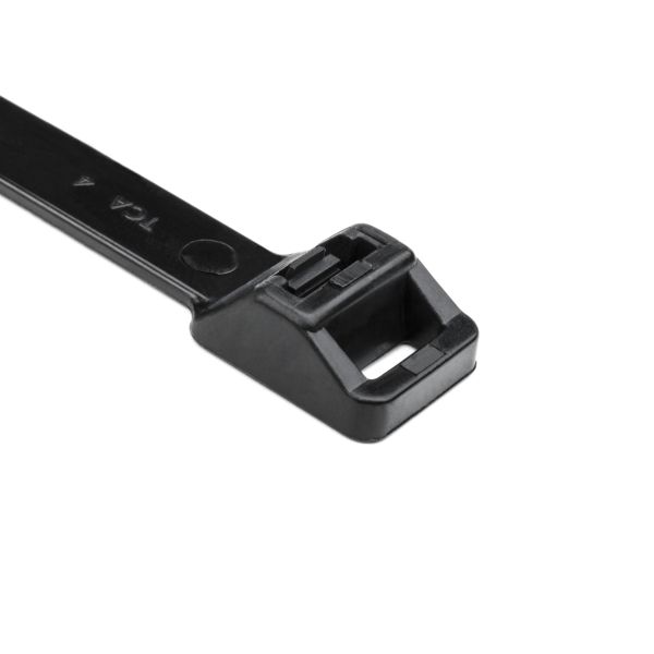 HellermannTyton Releasable Cable Tie Release Tab 20.3 Inch Long 250 Pound Tensile Strength PA66 Black 25 Per Package (RT250R0X2)