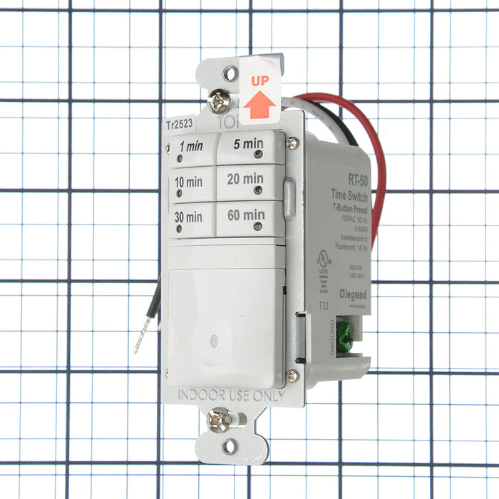 Pass And Seymour Time Switch 7-Button Count Down White (RT50W)
