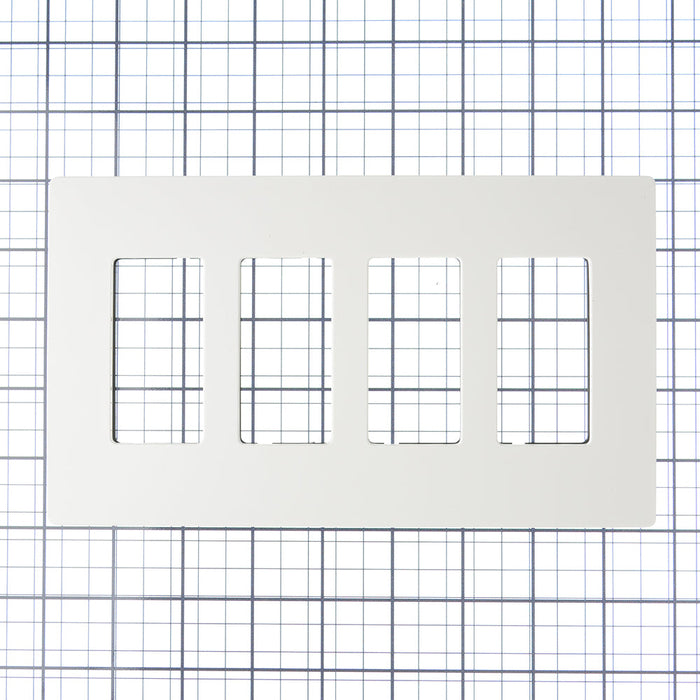 Pass And Seymour Radiant Screwless Wall Plate 4-Gang White (RWP264W)