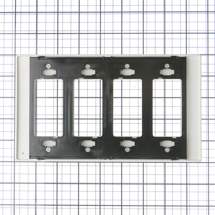 Pass And Seymour Radiant Screwless Wall Plate 4-Gang White (RWP264W)