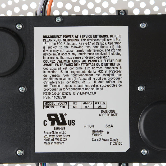 Broan-NuTone Grille Assembly For SPKN110RGBL With Grille/Speaker/Light Lens/Grille Springs (S1103318)