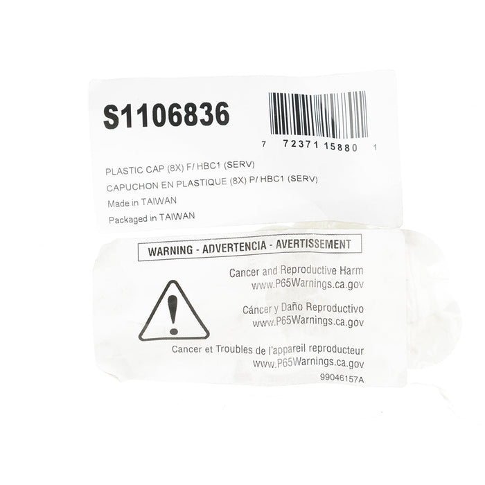 Broan-NuTone Plastic Cap Kit With 8 Caps For HBC1 (S1106836)