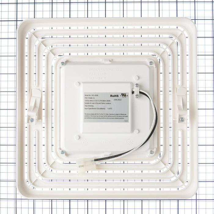 Broan-NuTone Louver Light Grille Assembly - Includes Grille 2 Clips 2 Clip Screws And LED Module (S1114047)