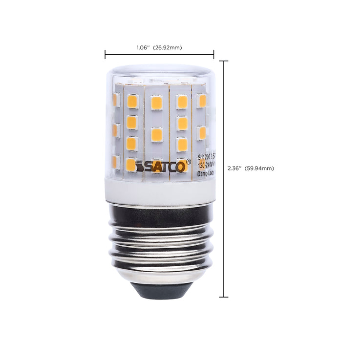 SATCO/NUVO 3.5W T14 LED 3000K Medium E26 Base Clear Finish Appliance Lamp 120-240V (S11200)