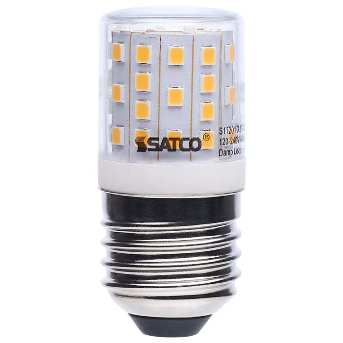 SATCO/NUVO 3.5W T14 LED 3000K European Medium E27 Base Clear Finish Appliance Lamp 120-240V (S11201)
