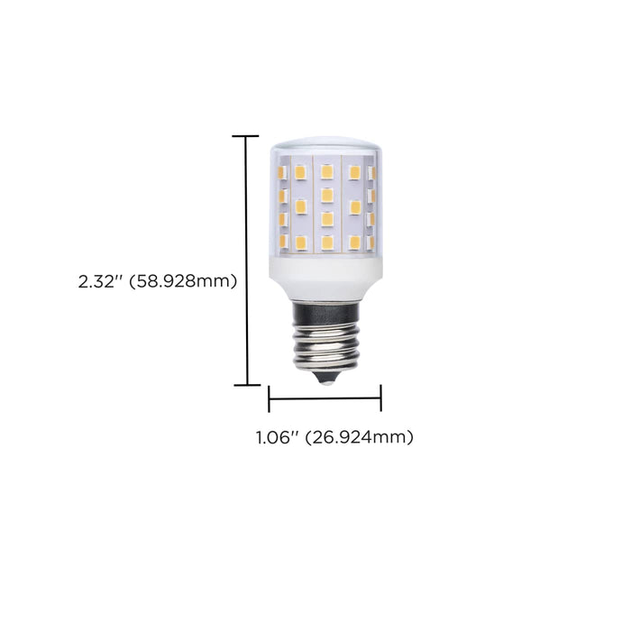 SATCO/NUVO 3.5W LED T14 E17 Base 5000K Clear Dimmable 120V (S11204)