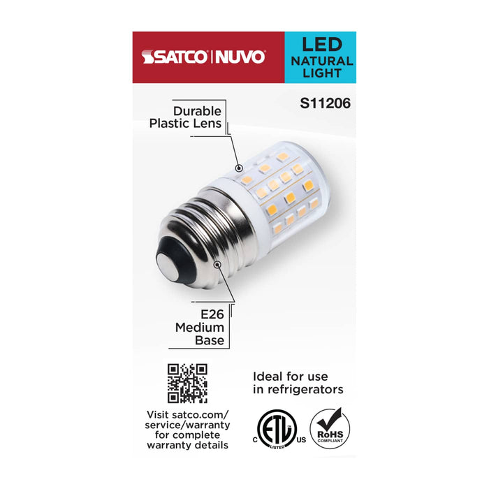 SATCO/NUVO 3.5W LED T14 E26 Base 5000K Clear 120-240V (S11206)