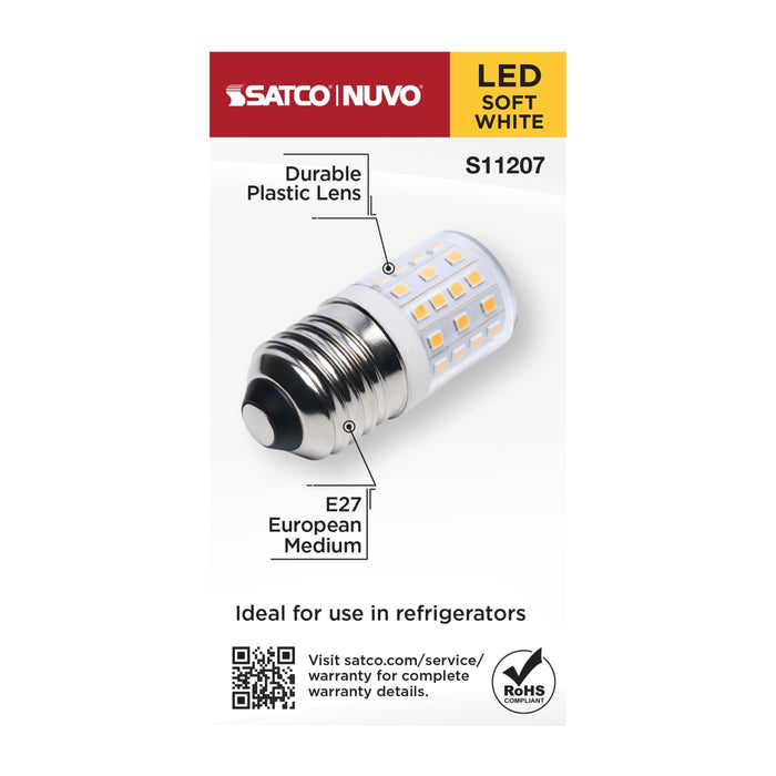 SATCO/NUVO 3.5W LED T14 E27 Base 3000K Clear 120-240V (S11207)