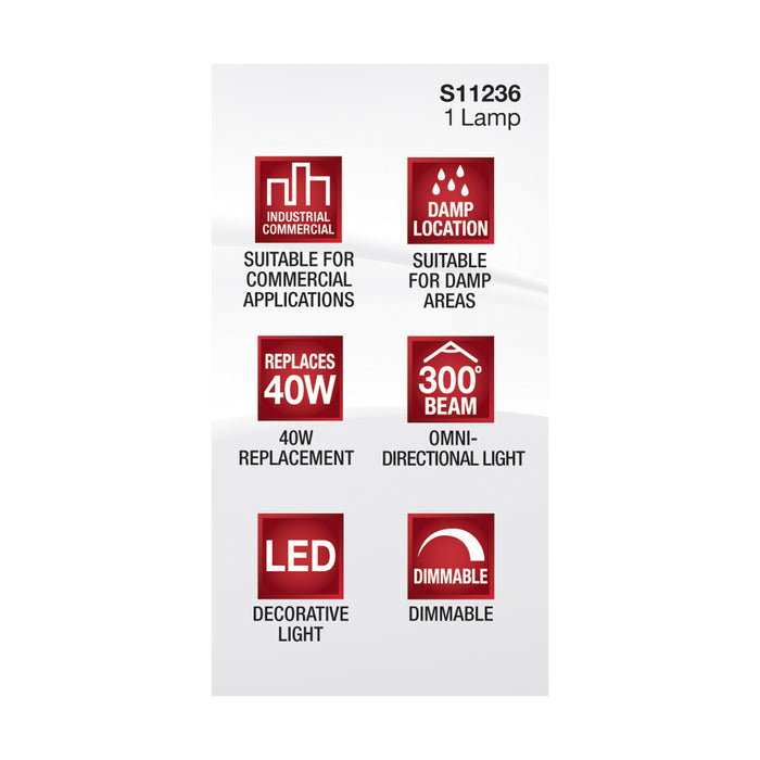 SATCO/NUVO 5W JCD LED Bulb Frost 3000K G9 Base 120V (S11236)