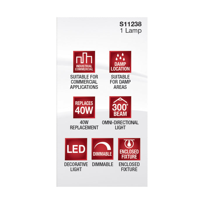 SATCO/NUVO 5W LED G9 Bulb T4 Shape 2700K 120V 500Lm G9 Double Loop Base Clear Dimmable (S11238)