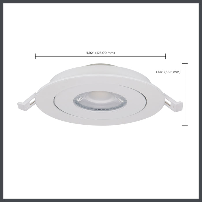 SATCO/NUVO 9W LED Gimbaled Downlight 4 Inch RGB And Tunable White Round Starfish IOT White Finish 650Lm 120-277V (S11293)