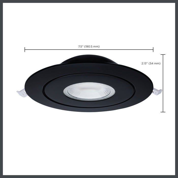 SATCO/NUVO 15W LED Gimbaled Downlight 6 Inch RGB And Tunable White Round Starfish IOT Black Finish 1200Lm 120-277V (S11296)
