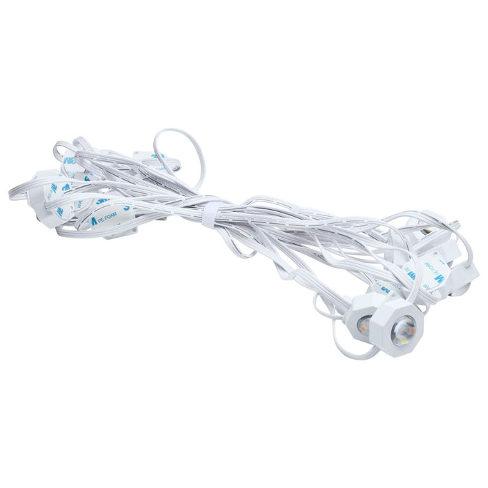 SATCO/NUVO Starfish Smart LED Eave Light Kit 50 Foot 24W 120V RGBTW With Light Strands-Driver-Controller/Receiver-IR Remote-Mounting Accessories (S11297)