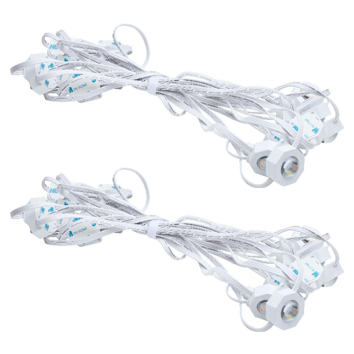 SATCO/NUVO Starfish Smart LED Eave Light Kit 50 Foot 24W 120V RGBTW With Light Strands-Driver-Controller/Receiver-IR Remote-Mounting Accessories (S11297)