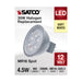 SATCO/NUVO 4.5W MR16 LED Silver Finish 3000K GU5.3 Base 360Lm 12V (S11389)