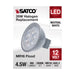 SATCO/NUVO 4.5W MR16 LED Silver Finish 3500K GU5.3 Base 360Lm 12V (S11393)