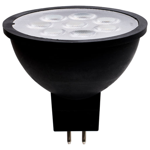 SATCO/NUVO 6.5W MR16 LED Black Finish 3000K GU5.3 Base 500Lm 12V (S11398)