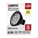 SATCO/NUVO 6.5W MR16 LED Black Finish 3000K GU5.3 Base 500Lm 12V (S11398)