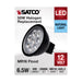 SATCO/NUVO 6.5W MR16 LED Black Finish 5000K GU5.3 Base 500Lm 12V (S11399)