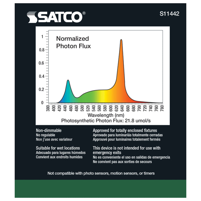 SATCO/NUVO 16W PAR38 LED Full Spectrum Plant Grow Lamp Medium Base 120V (S11442)