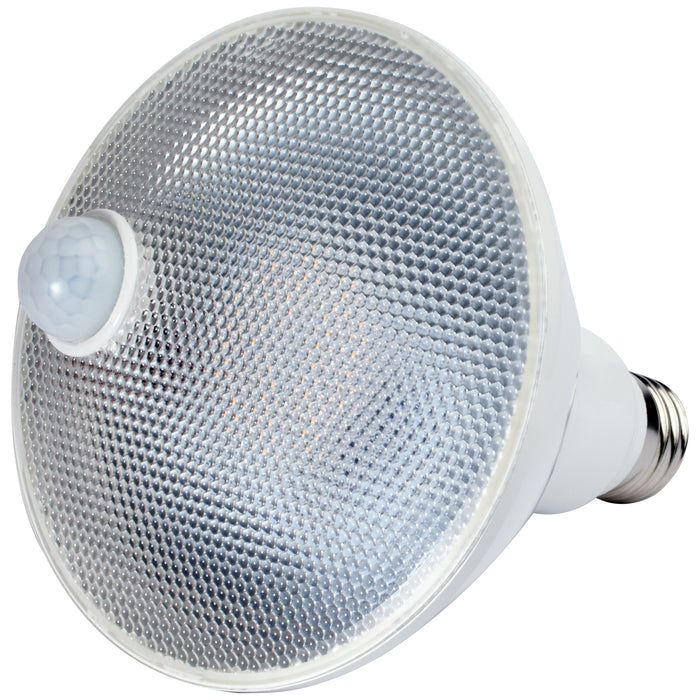 SATCO/NUVO 14W PAR38 LED White 3000K 1100Lm 120V PIR Sensor Non-Dimmable (S11443)