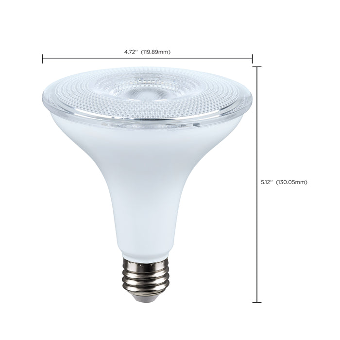 SATCO/NUVO 14W LED Dusk To Dawn LED PAR38 Lamp 3000K 1250Lm 120V 40 Degree Beam Angle E26 Base Non-Dimmable White (S11475)